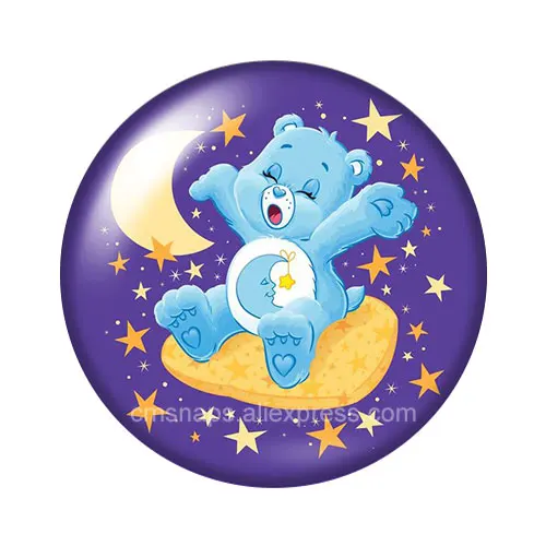 DB1147-02 Прекрасный Care Bears стильная футболка с изображением персонажей видеоигр 18 мм кнопки 10 шт, смешанные цвета, круглый стеклянный кабошон стиль для украшение с защелкой - Окраска металла: DB1147-02