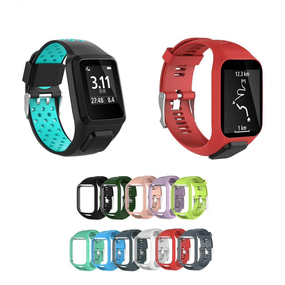 

Сменный ремешок для часов TomTom Spark 3, ремешок для кардио-музыки, высококачественный однотонный мягкий силиконовый ремешок