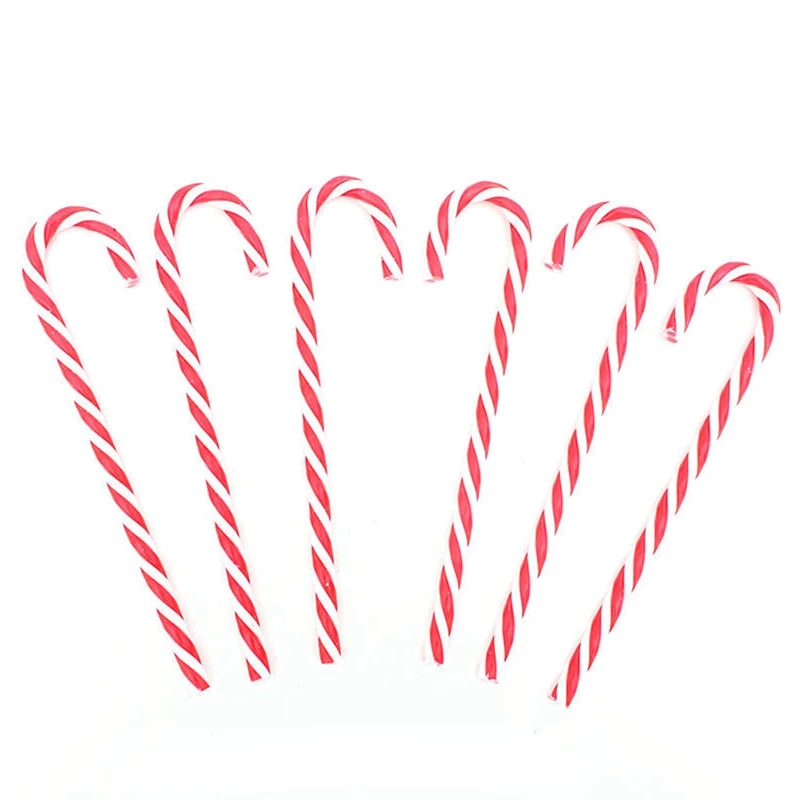 

6PCS 15Cm Santa's Cane Christmas Tree Decoration Ornaments Gifts New Year Gift Props