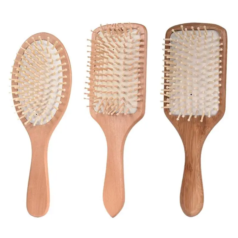 Профессиональная деревянная расческа Здоровье весло подушка против выпадения