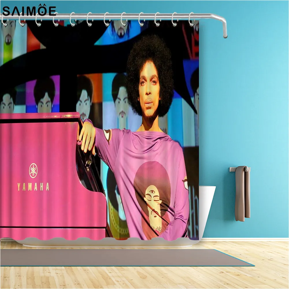 Модная занавеска для ванной комнаты принц музыкальный певец Водонепроницаемая