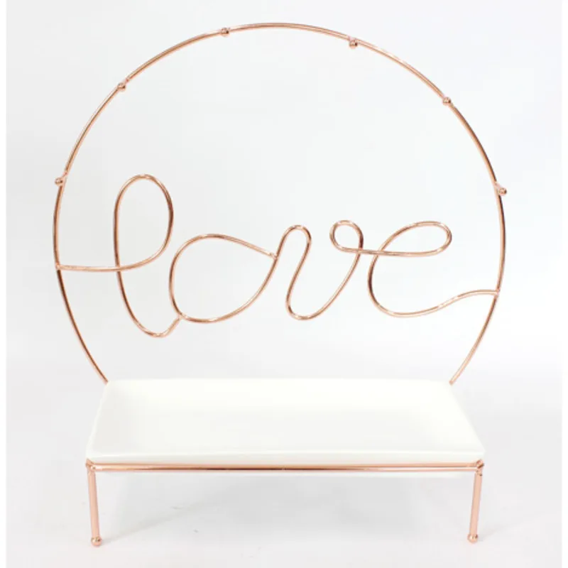 

Iron Makeup Organizer Nordic Handmade Jewelry Box Love Shaped Ring Lipstick Cosmetic Organizer Rack Necklace Display Organizer