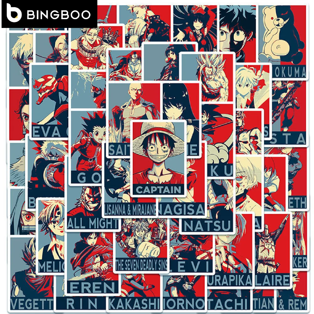 

50Pcs Retro Mixed Anime Poster Stickers Skateboard,Laptop,Water Bottle Computer,Phone Stickers for Adults Teens Boys Girls Kids