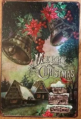 

Vintage Retro tin sign-Christmas-12x8 inch Wall Decoration Poster Home bar Restaurant Garage Cafe Art Kitchen Metal Sign