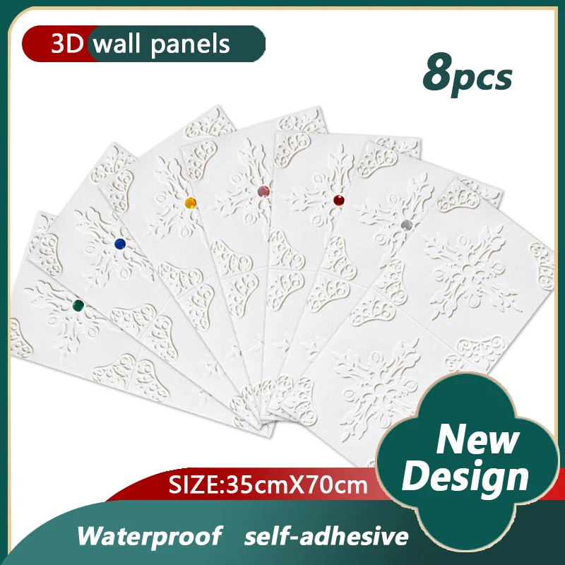 

3d wall wallpaper bedroom self-adhesive wallpaper living room waterproof 3d wall stickers