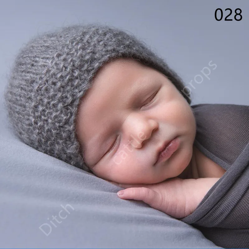 

Handcraft Baby hand Knit Mohair Bonnet Photography prop on Baby Shower Gift Newborn Photography Props Baby Photography Props