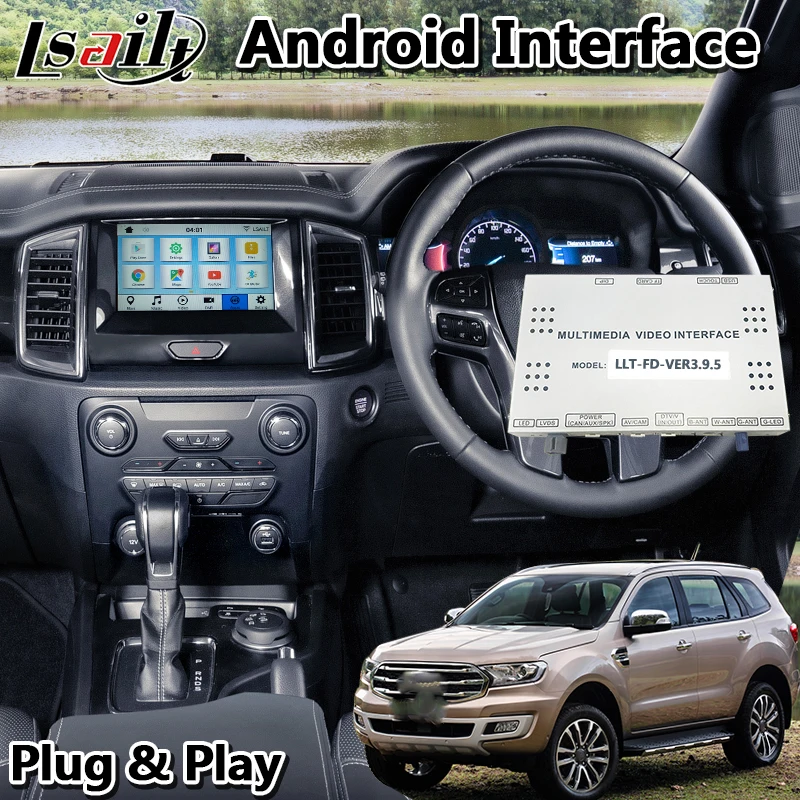 Автомобильный GPS навигационный интерфейс Lsailt Android для системы Ford Everest SYNC 3 2016 2020