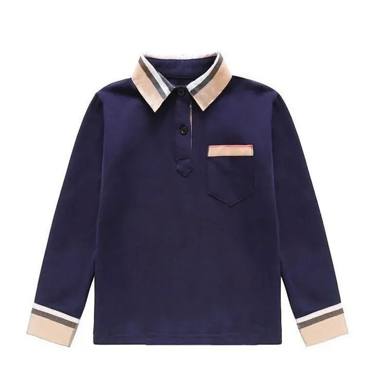 

Baby Boys T Shirts Kids Cartoon Stripe Lattice Long Sleeve T-shirt Child Patchwork Clothes Autumn Spring Boy Shirt Children Tops