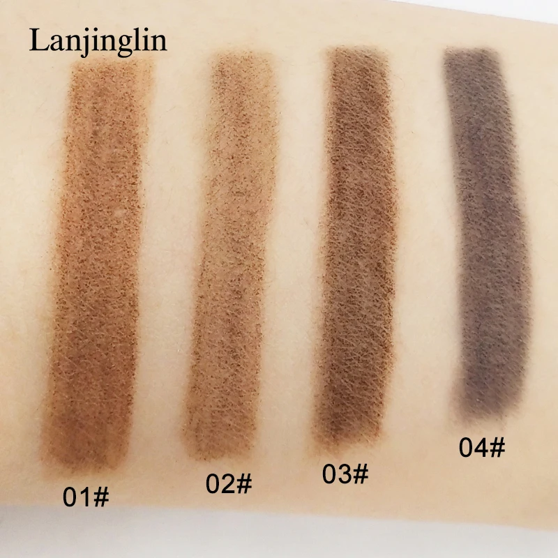 LANJINGLIN карандаш для бровей водостойкий стойкий косметика для профессионального макияжа хна для бровей с оттенком краски Карандаш четыре цвета