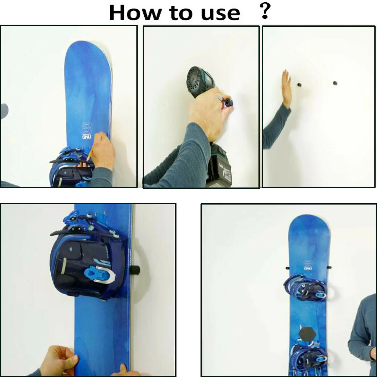 12 шт./лот невидимая стойка для лыж и сноуборда 6 настенных подвесных держателей