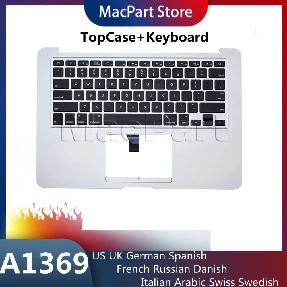 Для MacBook Air 13 &quotA1369 TopCase с клавиатурой + подсветкой US UK немецкий испанский