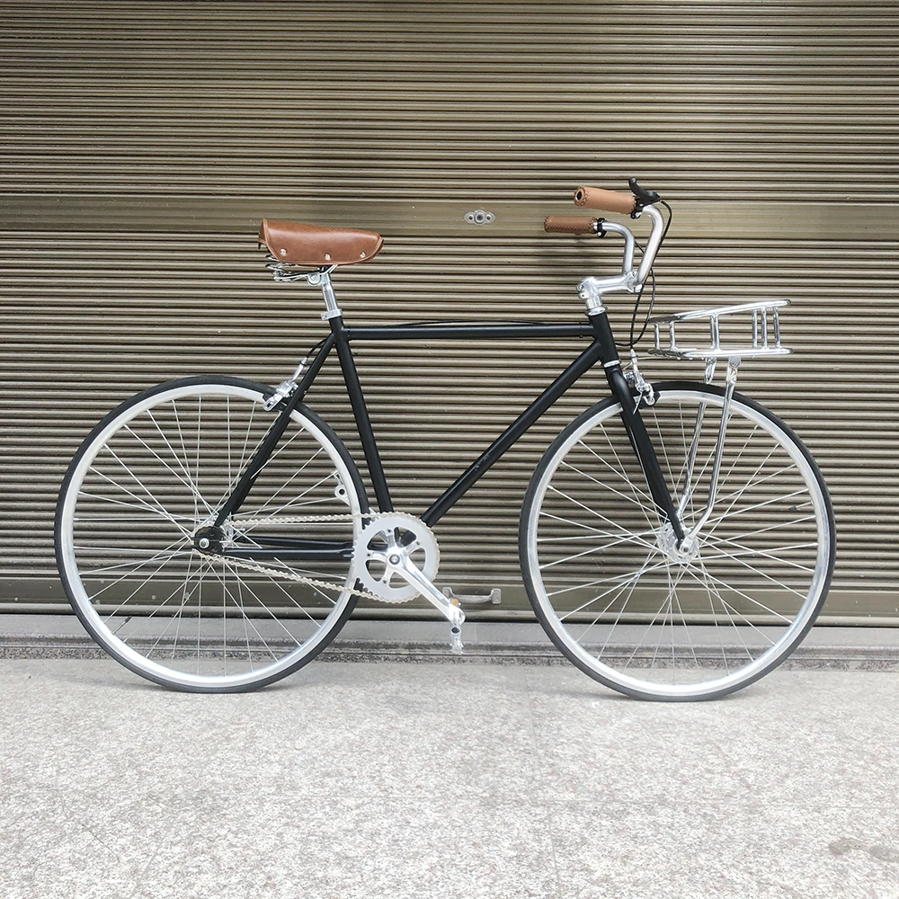 Винтажная рама для дорожного велосипеда серебристая 700C фиксированная передача