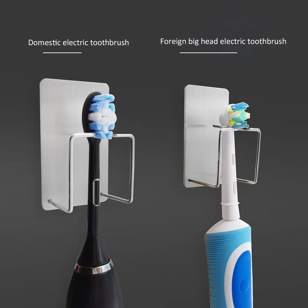 Stainless Steel Toothpaste Holder Bathroom Storage Rack Free Punching Toothbrush Set Electric Brush Head | Обустройство дома