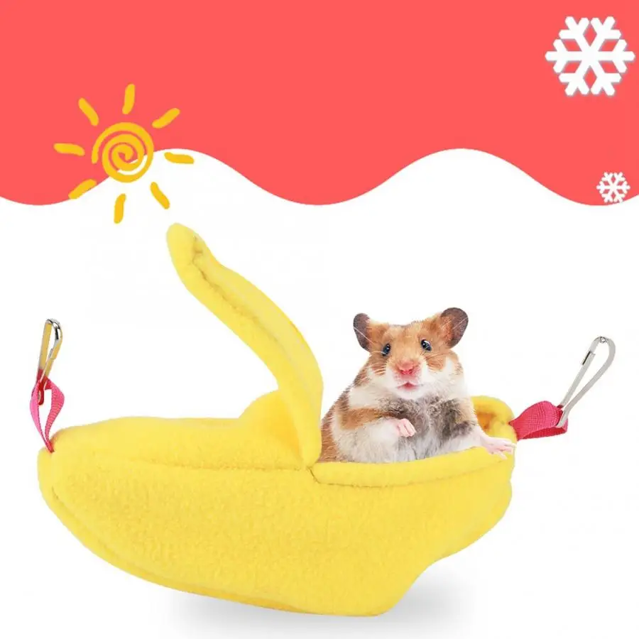 Домик хомяка клетка зима маленький питомец в форме банана переноска для висячий