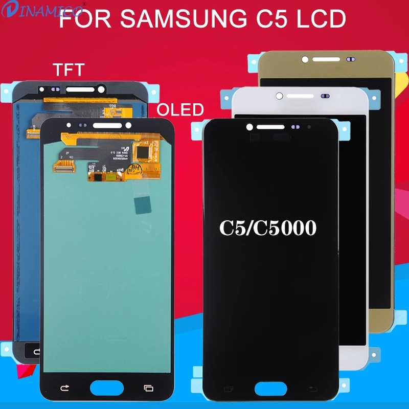 Dinamico продвижение C5 жк-дисплей для samsung Galaxy C5000 ЖК-дисплей C5 сенсорный экран дигитайзер сборка