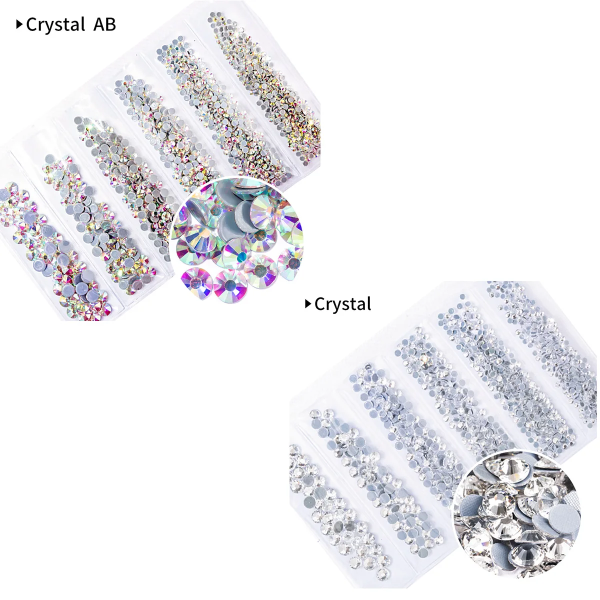 AAAA стразы горячей фиксации s SS6-SS20 цветные 3D украшения разных размеров 1044 шт