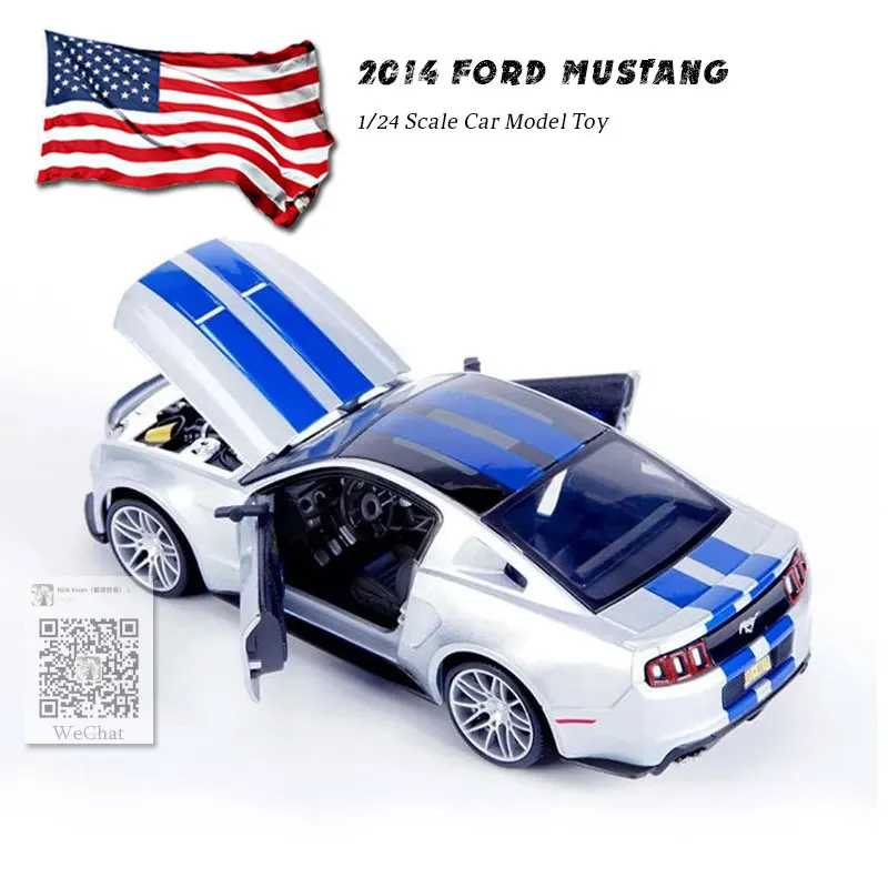 MAISTO 1/24 масштабная модель автомобиля игрушки США 2014 Ford Mustang Street Racer литая под