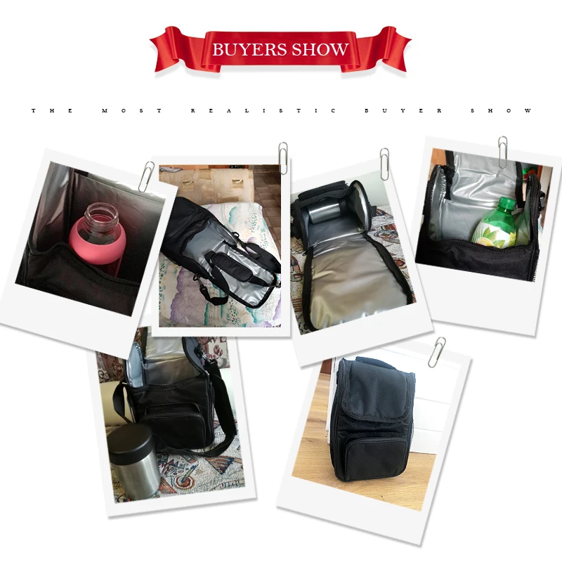 Большая вместительная сумка для ланча женщин и мужчин термоизолированная