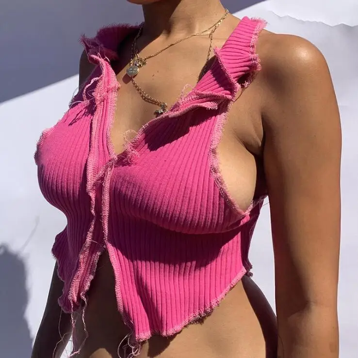 

Сексуальная Модная вязаная кофта для отдыха без рукавов Женская мода уличный стиль сексуальный тонкий короткий укороченный жилет для женщ...