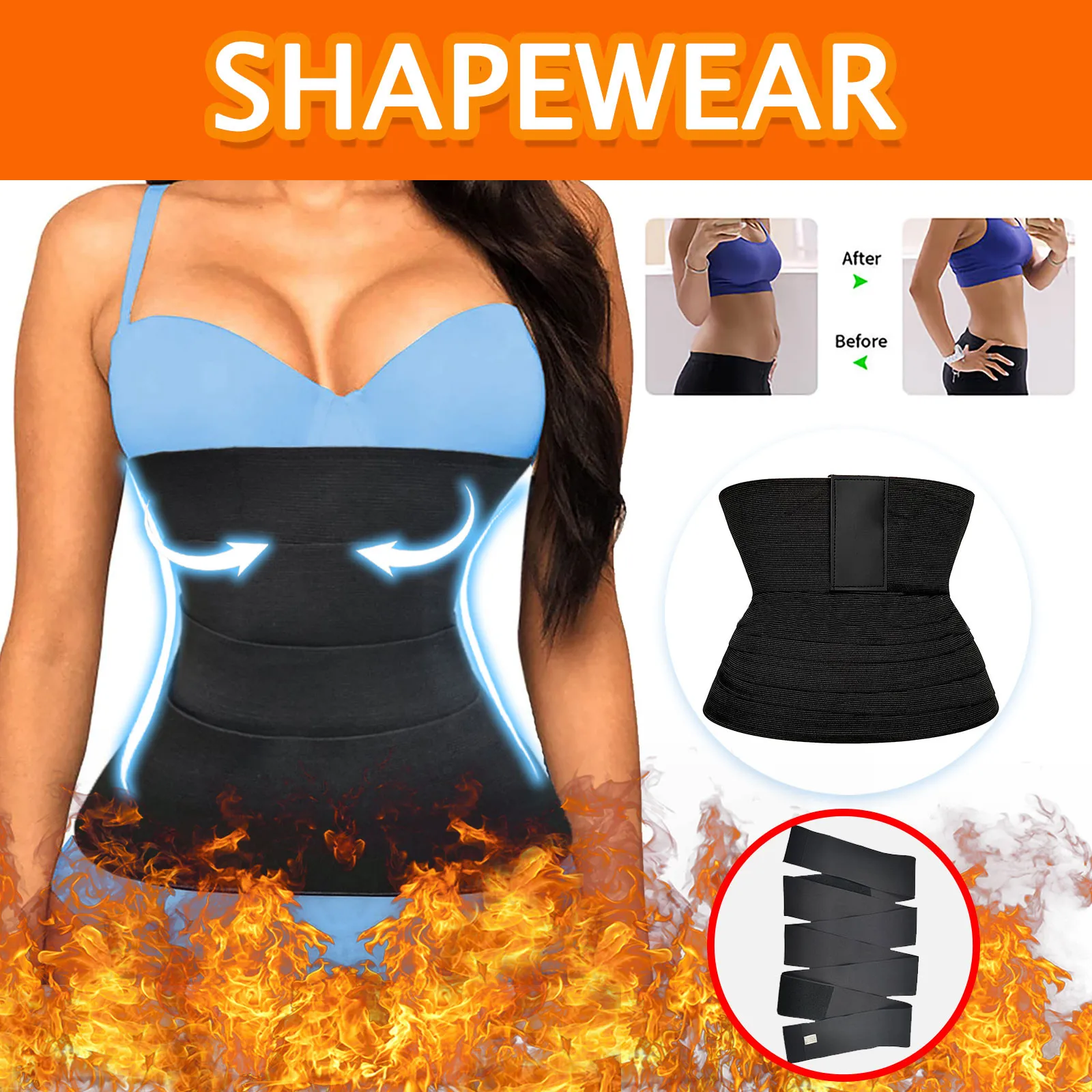 

Women's Corset Waist Trainer Belt Body Shaper Abdominal Trimmer Corset Fat Burning Outdoor Sports Girdle Belly Control Shapewear