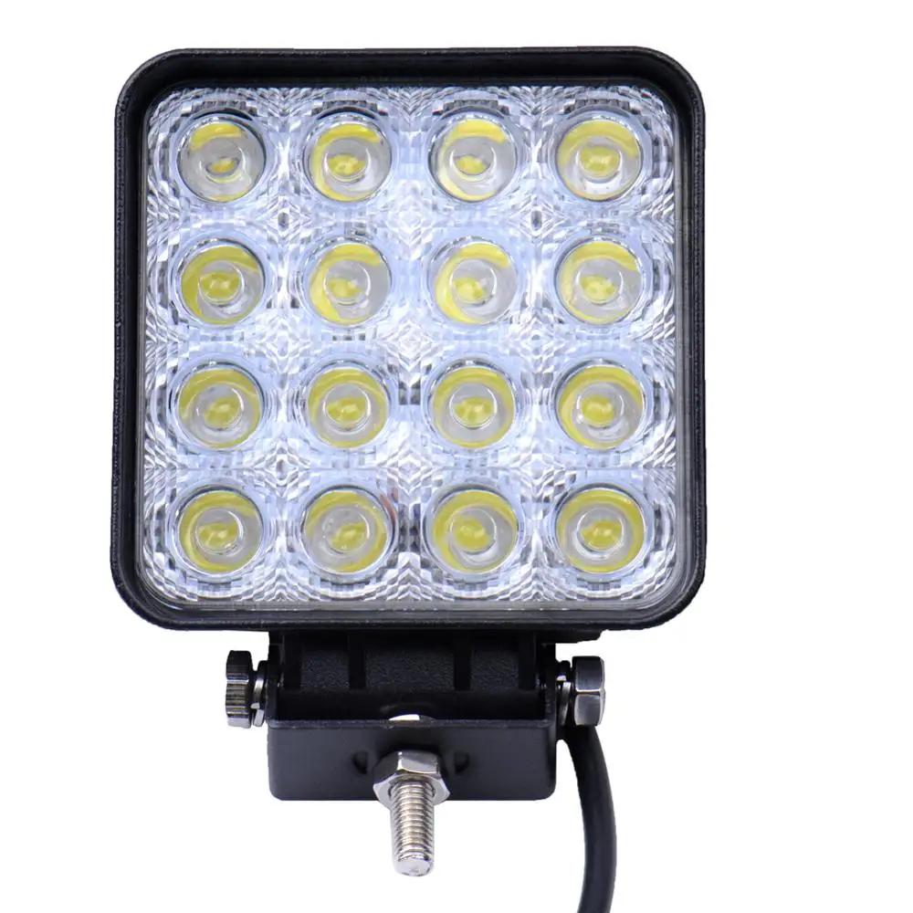 

10PCS 48W D2 D3 Square DC12V-24V LED Work Light Flood Beam Offroad Boat Car Motorcycle SUV Night Driving Lighting