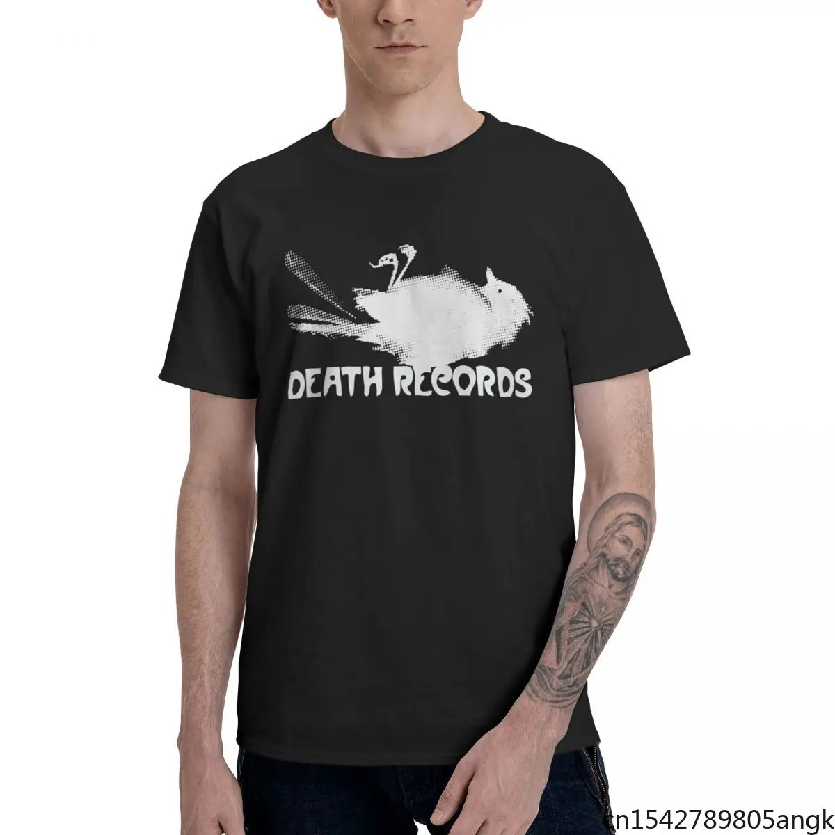 

Death Records Label Round Neck Male T Shirts Short Sleeve Plus Size Novelty Tops