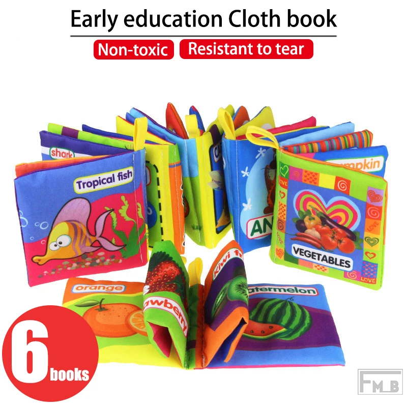 (6 книг) Нетоксичная и устойчивая к разрывам английская пляжная книга тканевая