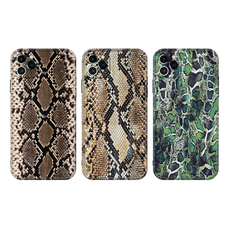 

Cool Snake Serpentine Pattern Phone Case For iPhone 12 Mini 11 Pro Max XS XR 7 8 Plus SE 2020 Slicone Soft IMD Back Cover Shell