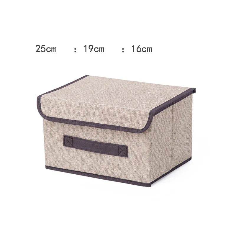 beige Не трикотажный склад коробка с крышкой складной ящик одежда игрушечный перевод закуски разное Органайзер набор коробочки фабричного производства косметики бытовой - Цвет: beige