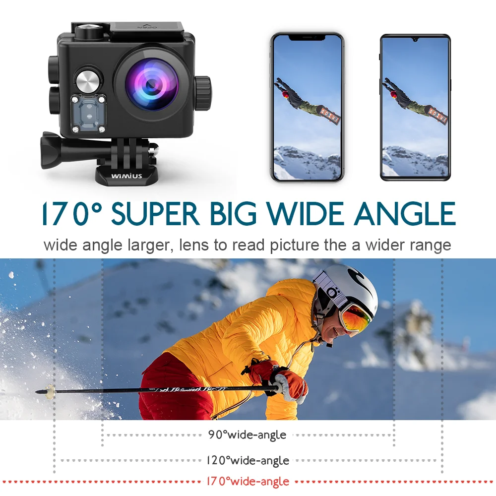 WIMIUS SO32 4k wifi Экшн камера на шлем экшн Спортивная HD Camaras deportivas de водонепроницаемая