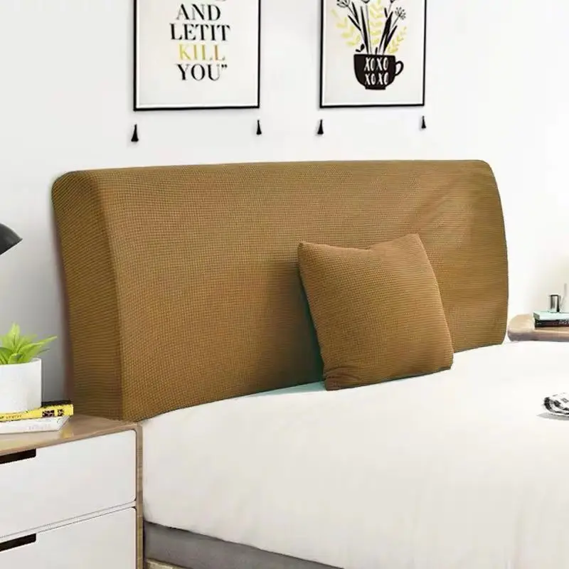 European Style Coffee Corn Velvet Elastic Cloth Dust-proof Bed Head Cover/Backrest Cover/ Fully enclosed Protective Cover | Дом и сад
