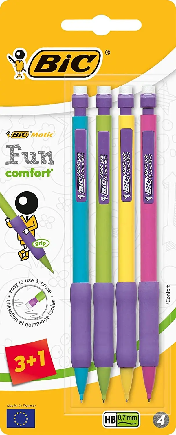 Bic Matic Fun Comfort Mechanical Versatile Pen, 0.7mm, 3 + 1