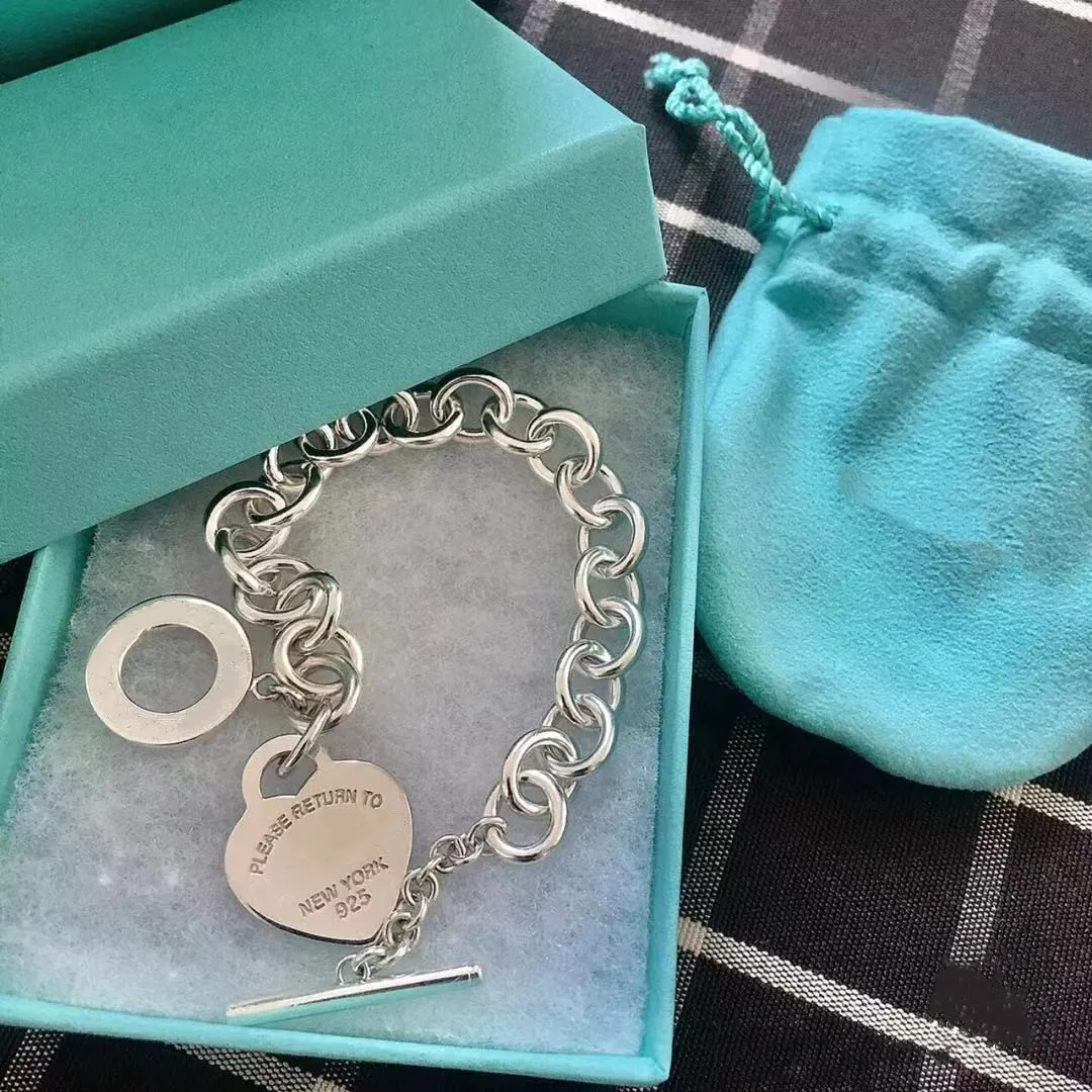 

Ms heart-shaped 1:1 with 925 sterling silver bracelet pendant silver key holiday gifts, birthday gift, valentine