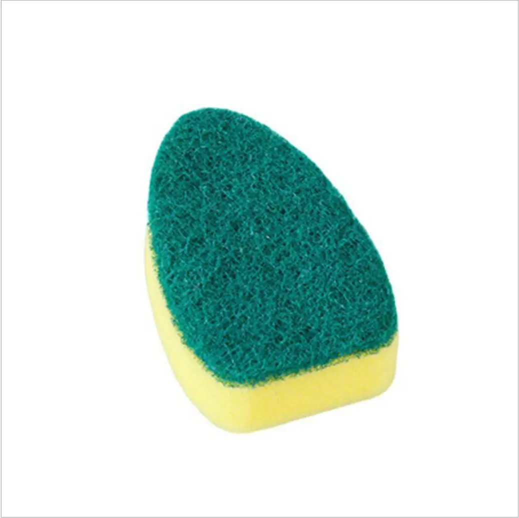 

Replaceable Cleaning Brush With Refill Liquid Handle Scouring Pad Sponge Brush Dispenser Dish Scrubber Home Washing Tool H0429