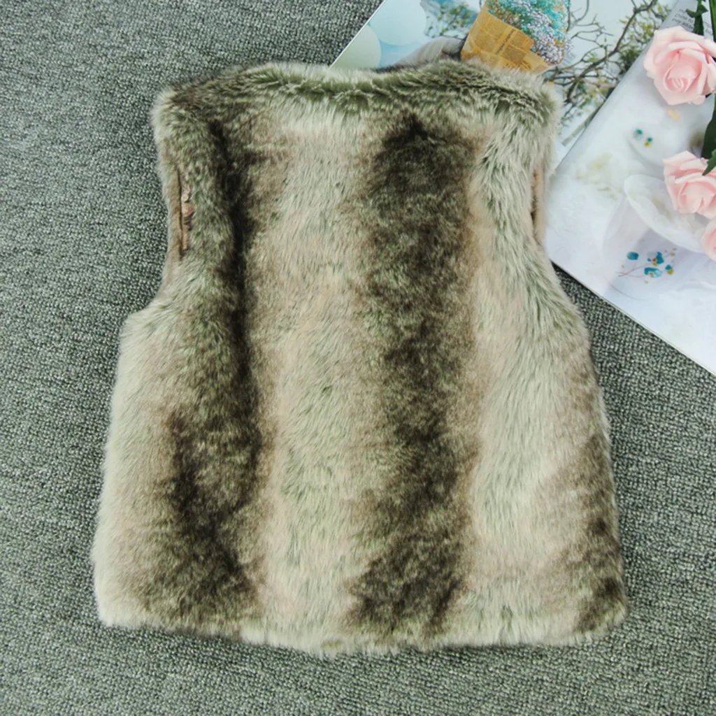 Осень и зима утолщение искусственного меха печатных маленькие девочки мальчики