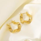 Женские серьги-кольца Amaiyllis из 18-каратного золота с тройным Цирконом