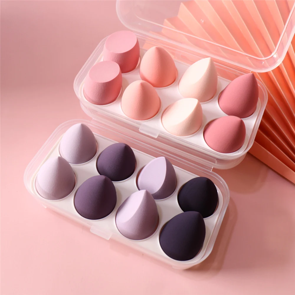 FLD Face Cosmetic Puff With Box Makeup Sponge Set Women Beauty Foundation Powder Blush Blender Blending Makeup Accessories Tools