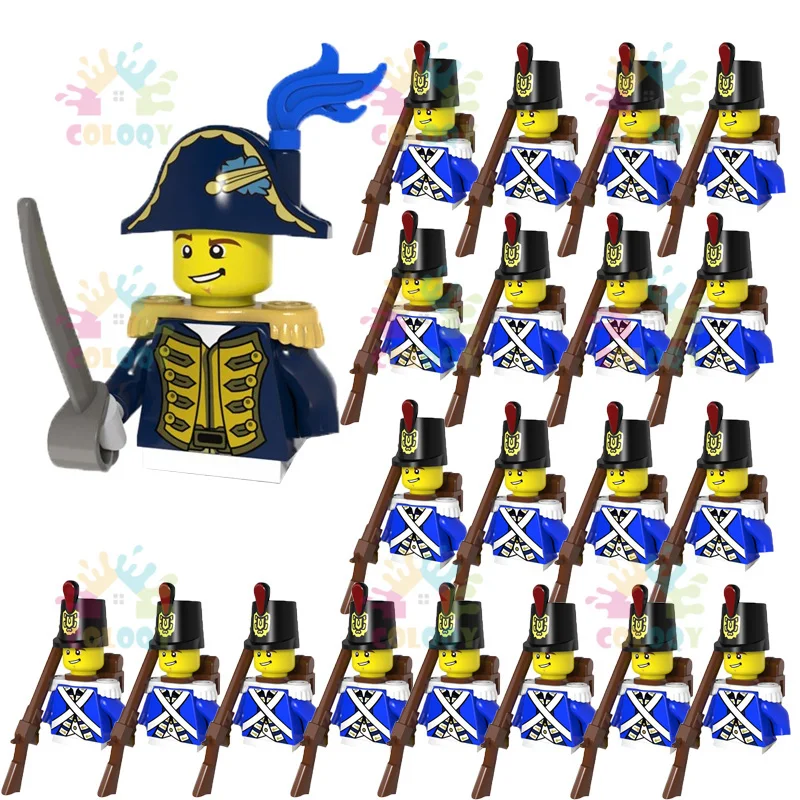 COLOYQ WW2 военный Императорский флот солдат строительные блоки красные синие