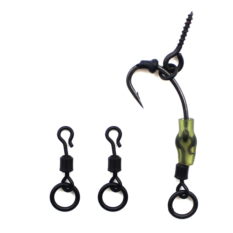 20pcs Spinner Swivel Ronnie Rig Size 11 Terminal Tackle Carp Fishing ronnie swivel popup carp tackle quick change swivels