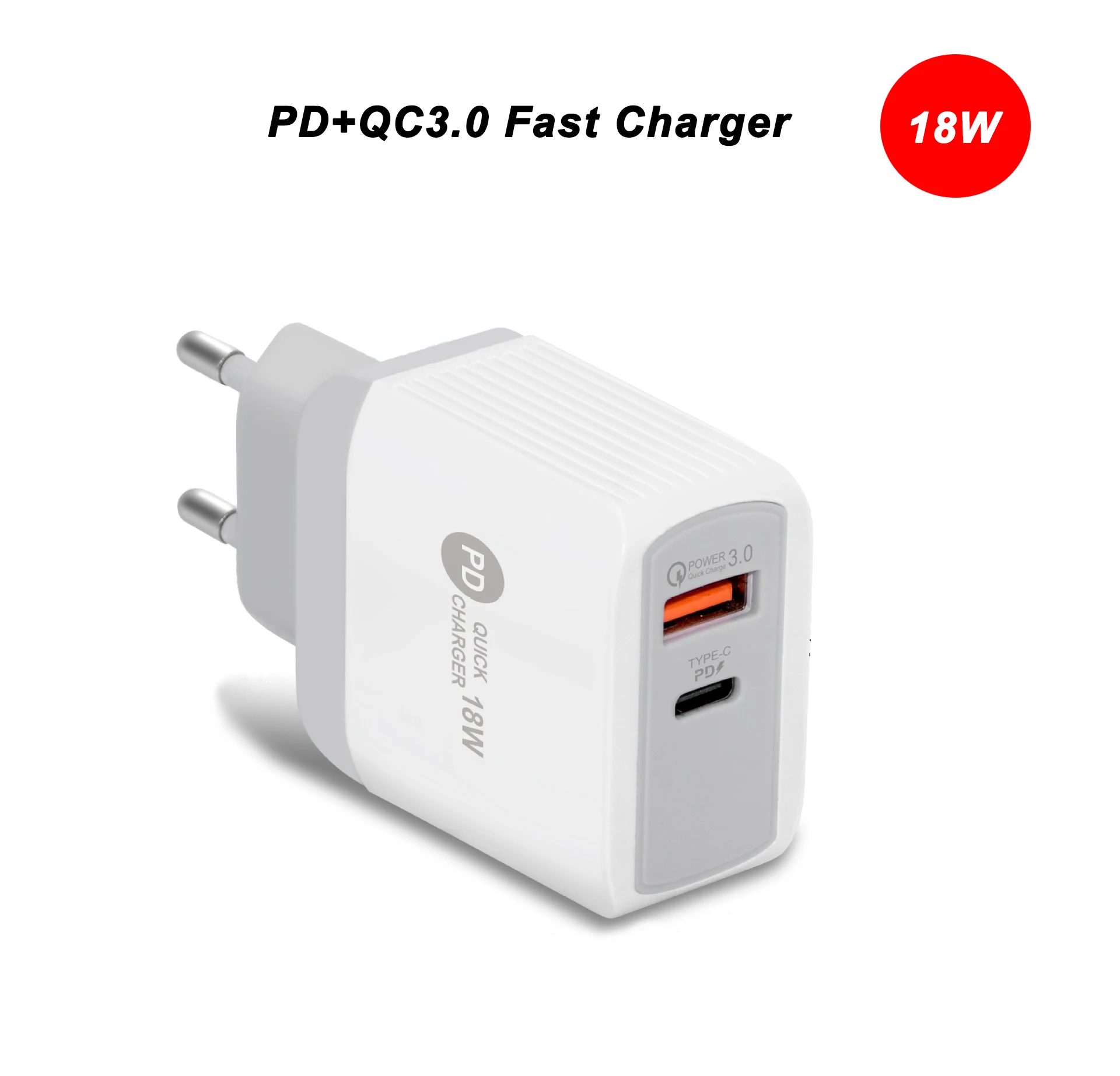 18 Вт USB C PD + QC3.0 настенное быстрое зарядное устройство адаптер для iPhone 11 Pro MAX SAMSUNG S20
