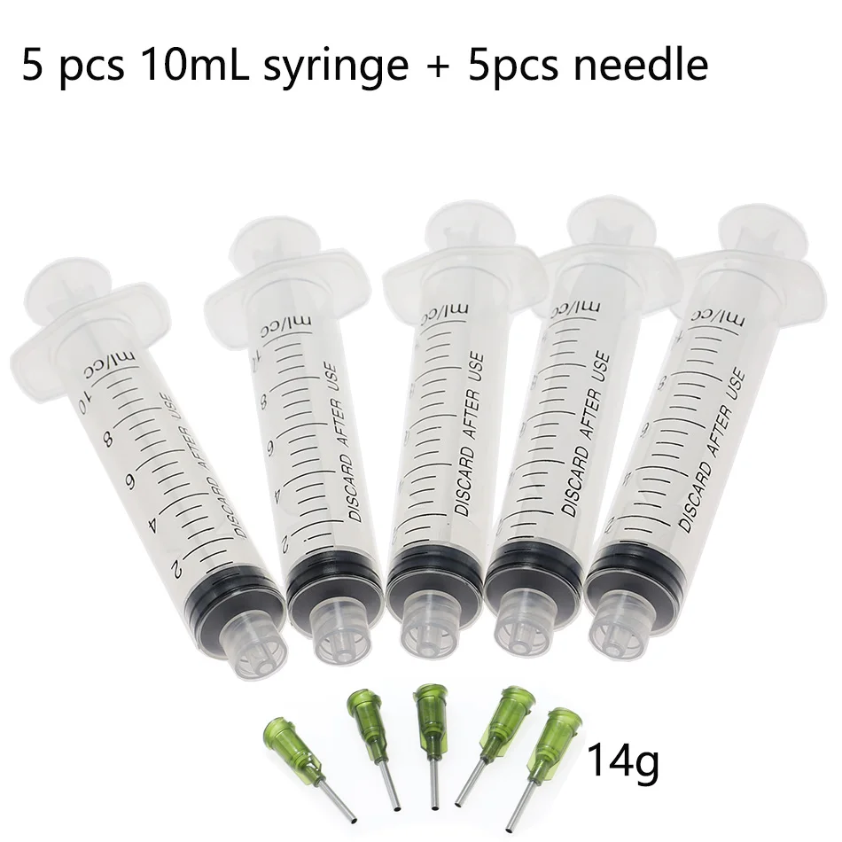 5pcs 5 шт. 30 мл 30CC шприцы с 14 г Винт тупые наконечники игл и колпачки для промышленный дозатор шприц - Цвет: 5pcs