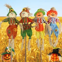 1pcs small autumn fall harvest scarecrow decoration for garden home yard thanksgiving halloween decoration party supplies