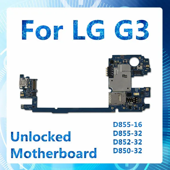 Оригинальная материнская плата для LG G3 D855 D850 D852 VS985 16 Гб/32 ГБ с чипами разблокирована заменена логическая плата G3 Система Android