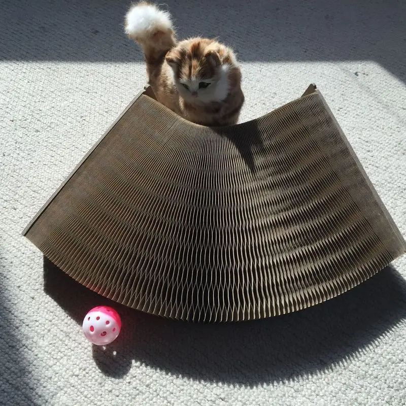 LISMPet поставляет бумагу кошки скретч доска аккордеон гнездо дышащий кошачий помет