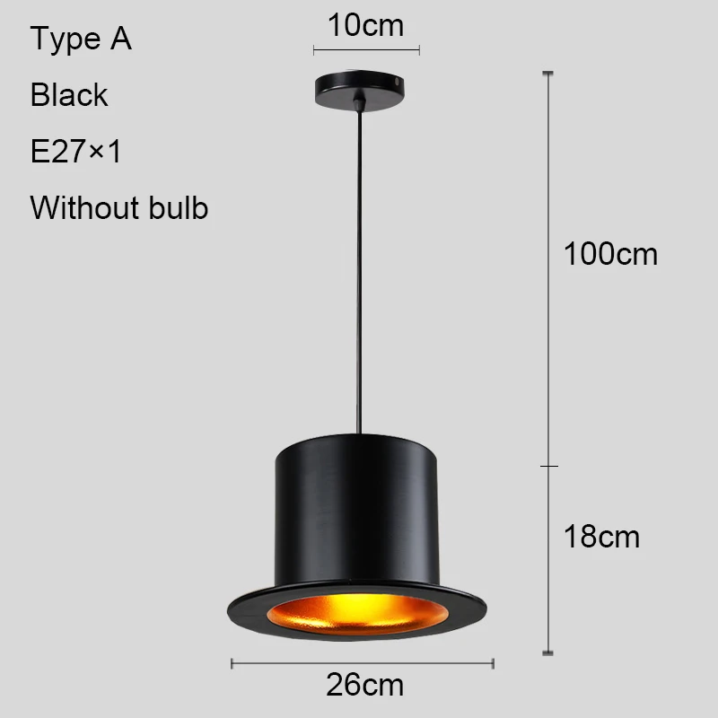 

Industrial Pendant Lights Vintage Retro Top Hat Led Pendant Lamp Dining Room Kitchen Island Restaurant Cafe Bar Loft E27 Light