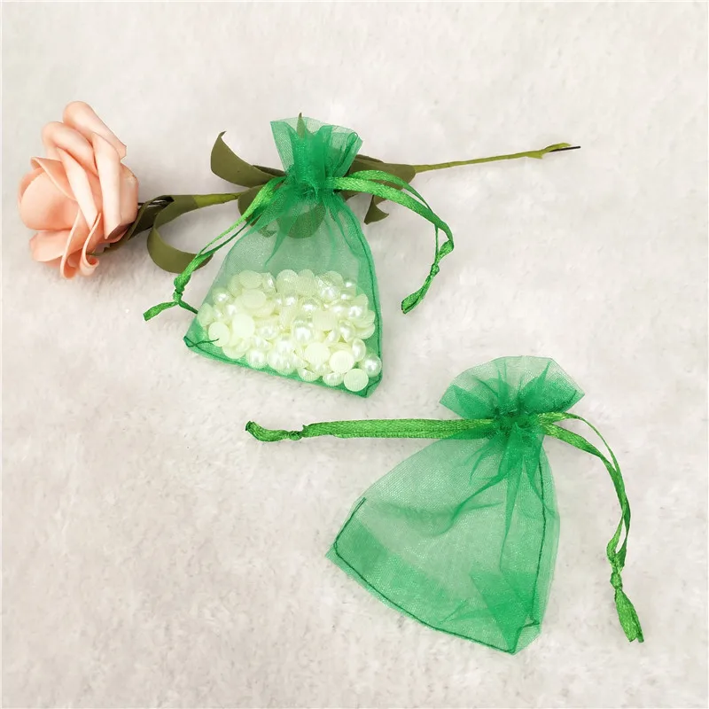 50pcs/Lot Organza Jewelry Gift Bags 7x9 20x30 30x40 cm Wedding Decoration Drawstring Dragee Packing Yarn Pouch 7zSH312 | Дом и сад