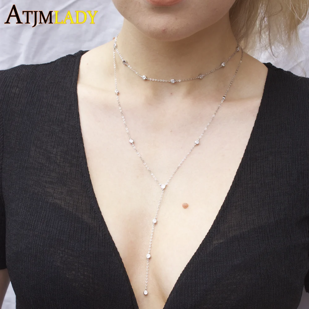 2020 Новое женсое сексуальное ожерелье 925 цепочка из стерлингового серебра с