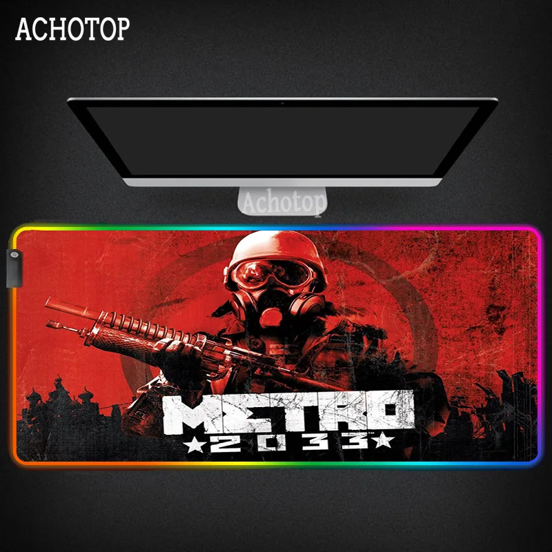 

DIY Custom Gaming Mouse Pad Computer Mouse Pad Large Mouse Pad PC Gamer Completo RGB Big Mouse Carpet PC Desk RGB Mat Metro 2033