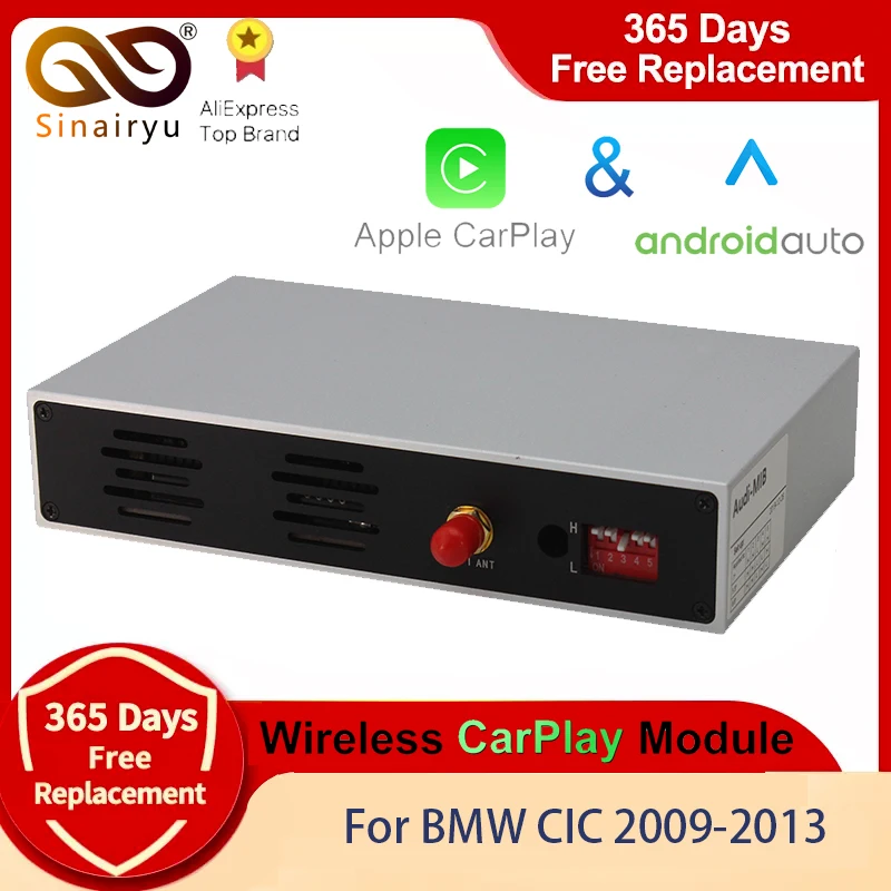 

Sinairyu Wireless Apple Carplay for BMW CIC 6.5 8.8 10.25 inch 1 3 5 6 7 series X1 X3 X5 X6 Z4 2009-2013 Android Auto Car Play