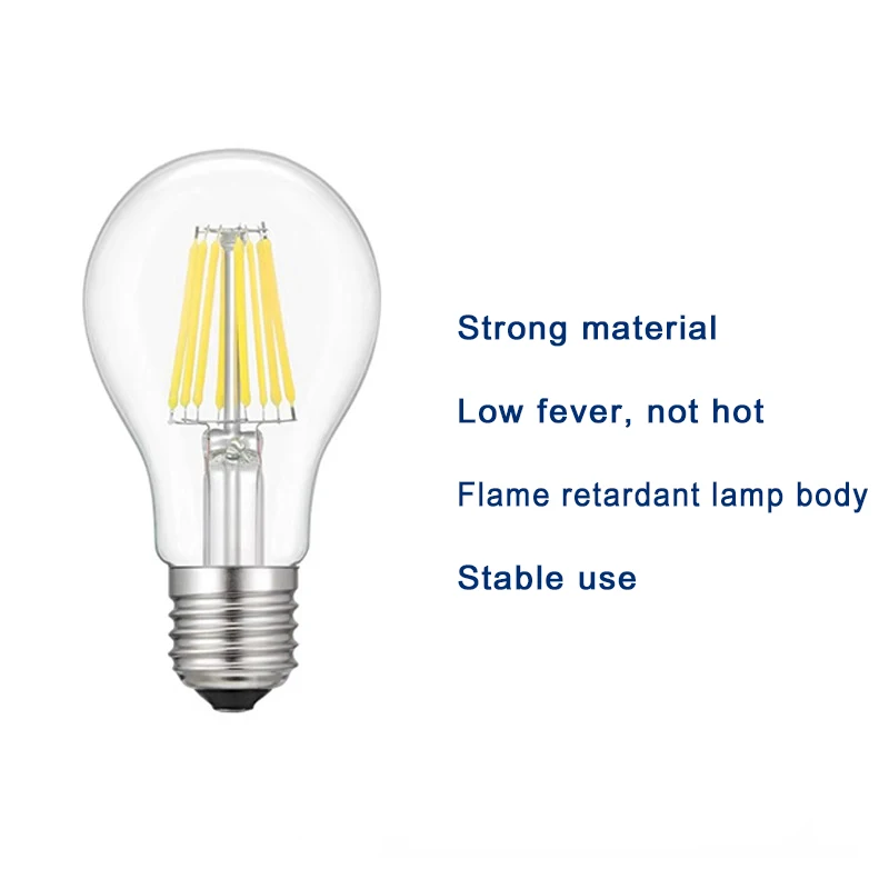 E27 WiFi smart led filament bulb tuya APP control to adjust brightness support Alexa Google voice LED light | Освещение